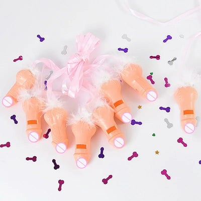5/10pcs Bachelorette Party Whistles With Feather Plastic Novelty Nude Funny Sex Toys For Bar Hen Night Party Supplies Cock Penis