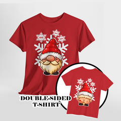 Funny Holiday Gnome Tee - Unisex Heavy Cotton Shirt, Christmas Gift, Santa Humor Tee, Cozy Winter Apparel, Playful Seasonal Shirt