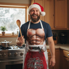 Christmas Apron Bundle – Festive Santa & Holiday Aprons | Fun Cooking Gift Set for Couples, Baking & BBQ